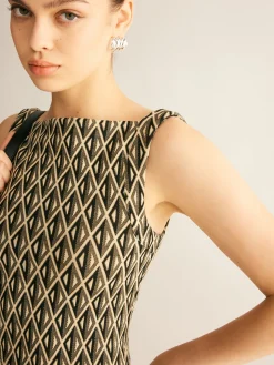 COMMENSE Geometric Pattern Crop Tank Top* Crop Tops|Tank Tops & Camis