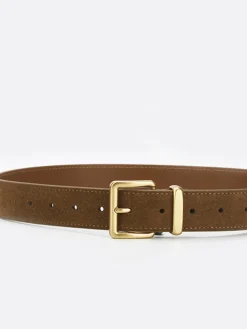 COMMENSE Golden Buckle Suede Belt* Belts & Chain|Accessories