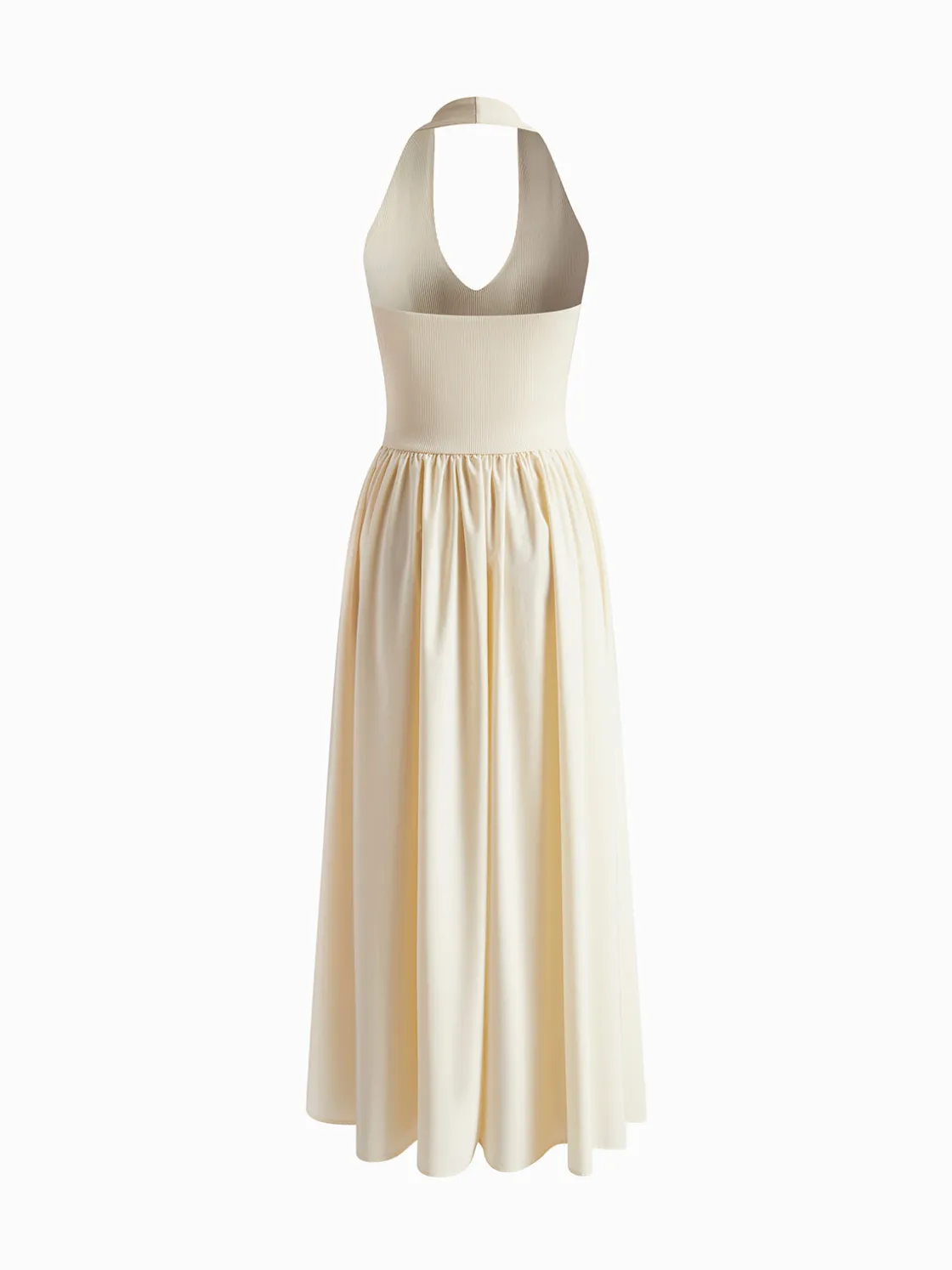 COMMENSE Halter Backless Pockets Dress* White Dresses|Black Dresses