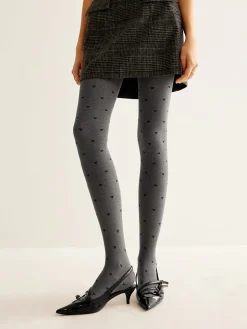 COMMENSE Heart Print Velvet Tights* Socks & Tights|Accessories