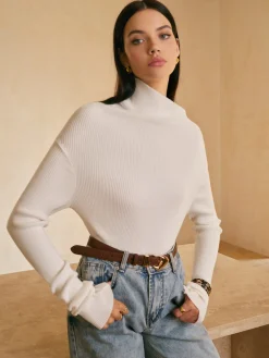 COMMENSE High Stretch Asymmetrical Skinny Sweater* Knitwear|Tops