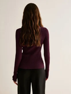 COMMENSE High Stretch Lapel Knit Top* Sweater Tops|Sweaters & Cardigans