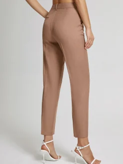 COMMENSE High Waisted Cropped Skinny Straight Leg Trousers* Pants|Bottoms