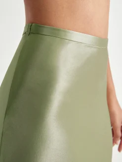 COMMENSE High Waisted Satin Flowy Midi Skirt* Skirts|Bottoms