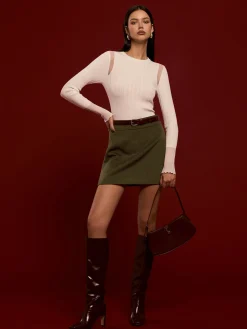 COMMENSE High-Waist A-Line Skirt Without Belt* Skirts|Matching Sets