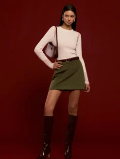 COMMENSE High-Waist A-Line Skirt Without Belt* Skirts|Matching Sets