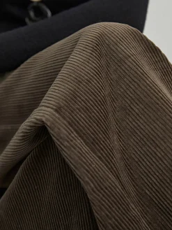 COMMENSE High-Waist Corduroy Draped Pants* Pants|Bottoms