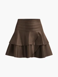 COMMENSE High-Waist Corset Ruffle Skirt* Skirts|Bottoms