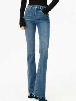 COMMENSE High-Waist Denim Bootcut Jeans* Jeans|Pants