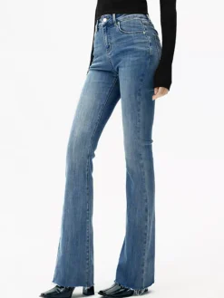 COMMENSE High-Waist Denim Bootcut Jeans* Jeans|Pants