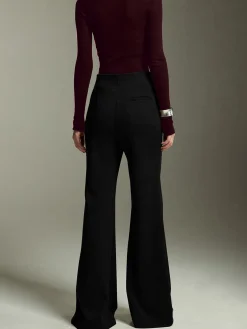 COMMENSE High-Waist Jersey Bootcut Pants* Pants|Bottoms
