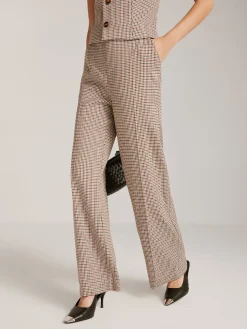 COMMENSE High-Waist Plaid Belted Pants* Pants|Matching Sets