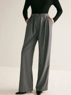 COMMENSE High-Waist Pleated Thin Pants* Pants|Bottoms