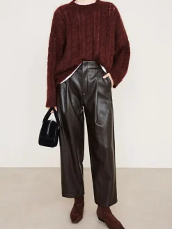 COMMENSE High-Waist PU Leather Pants* Pants