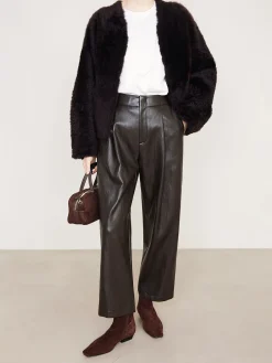 COMMENSE High-Waist PU Leather Pants* Pants