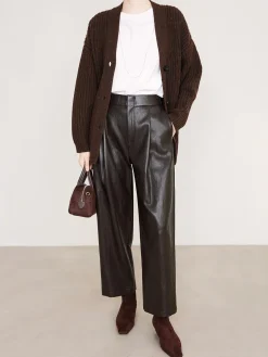 COMMENSE High-Waist PU Leather Pants* Pants