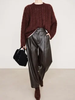 COMMENSE High-Waist PU Leather Pants* Pants