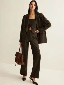 COMMENSE High-Waist Straight Pants* Pants|Matching Sets