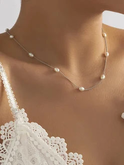 COMMENSE Imitation Pearl Tassel Necklace* Necklaces|Accessories