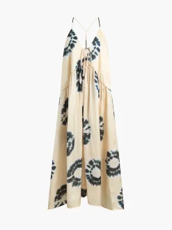 COMMENSE Ink Ripple Leisure Long Dress* White Dresses|Casual Dresses