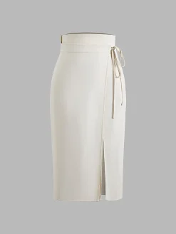 COMMENSE Isla Ivory Midi Skirt* Skirts|Bottoms