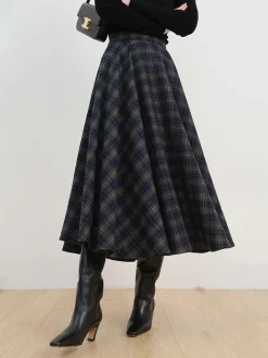 COMMENSE Keep In Check Long Skirt* Skirts|Bottoms
