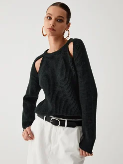 COMMENSE Keep Me Close Cutout Sweater* Sweater Tops|Sweaters & Cardigans