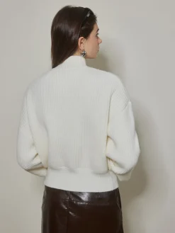 COMMENSE Keyhole Neckline Ribbed Shift Sweater* Sweater Tops|Sweaters & Cardigans