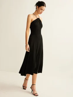 COMMENSE Keyhole Neckline Sleeveless Halter Dress* Dresses
