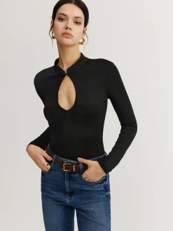 COMMENSE Keyhole Neckline Thin Bodysuit* Bodysuits|Bodysuits