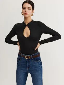 COMMENSE Keyhole Neckline Thin Bodysuit* Bodysuits|Bodysuits