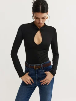 COMMENSE Keyhole Neckline Thin Bodysuit* Bodysuits|Bodysuits