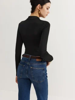 COMMENSE Keyhole Neckline Thin Bodysuit* Bodysuits|Bodysuits