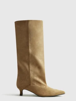 COMMENSE Kitten Suede Knee-High Boots* Shoes|Accessories