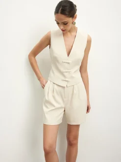 COMMENSE Knotted Sleeveless Shorts Set* Shorts Sets|Shorts
