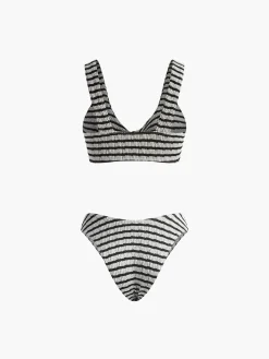 COMMENSE Knotted Stripe Knit Bikini Set* Swimwear|Knitwear
