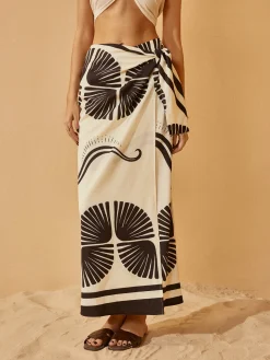 COMMENSE Knotted Wrap Floral Skirt* Skirts|Bottoms