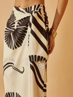 COMMENSE Knotted Wrap Floral Skirt* Skirts|Bottoms