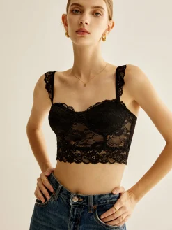 COMMENSE Lace Piping Corset Top* Corset Tops|Tops