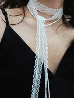 COMMENSE Lace Scarf Necklace* Necklaces|Accessories
