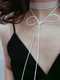 COMMENSE Lace Scarf Necklace* Necklaces|Accessories