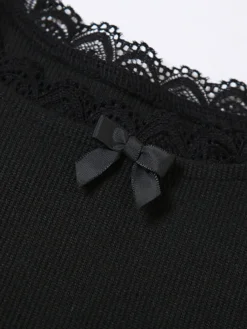 COMMENSE Lace Trim Crop Tank Top* Sweater Tops|Crop Tops