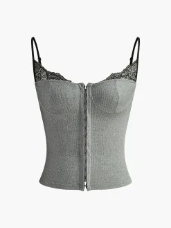 COMMENSE Lace Trim Petite Corset* Corset Tops|Tops