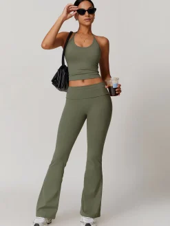 COMMENSE Lace Up Active Pants Set* Activewear