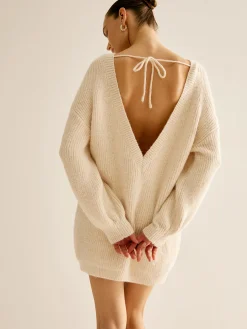 COMMENSE Lace Up Backless Oversize Sweater* Sweater Tops|Sweaters & Cardigans