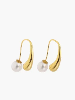 COMMENSE Lantern Shape Pearl Earrings* Earrings|Accessories