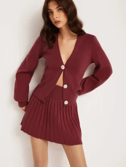 COMMENSE Lantern Sleeve Button Cardigan* Cardigans|Sweaters & Cardigans