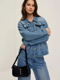 COMMENSE Lapel Pockets Denim Jacket* Outerwear|Jackets