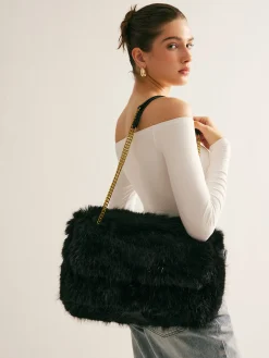 COMMENSE Large Capacity Fuzzy Flap Bag* Bags|Accessories