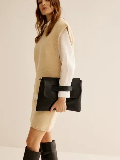 COMMENSE Large Capacity Soft Flap Clutch Bag* Bags|Accessories